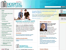 Tablet Screenshot of hospitalsafetycenter.com